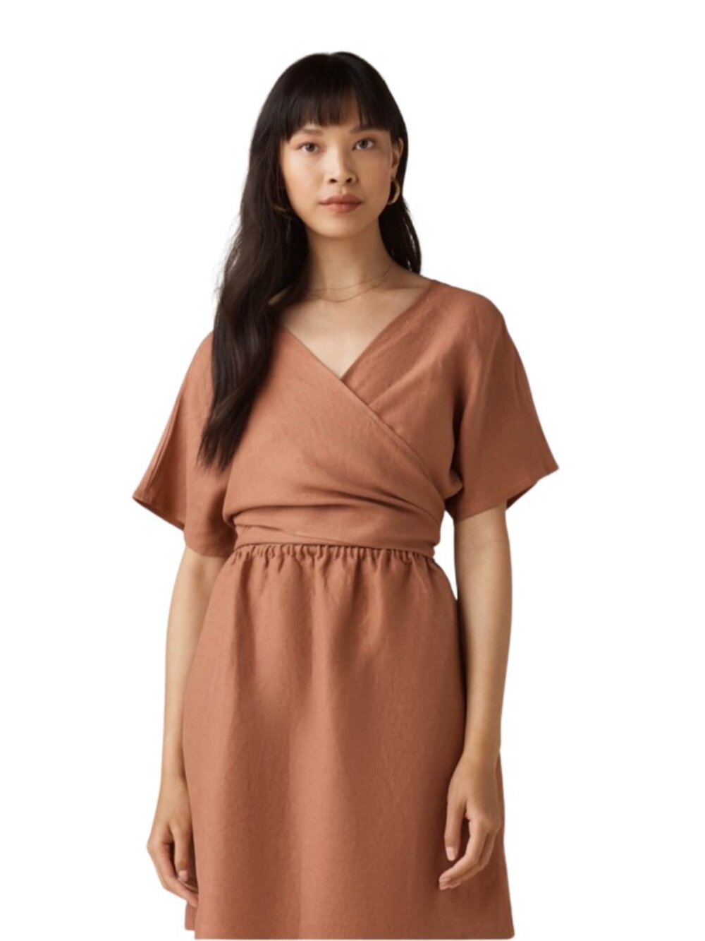 Vetta The Convertible Wrap Mini Dress in New Clay Brown Capsule Wardrobe